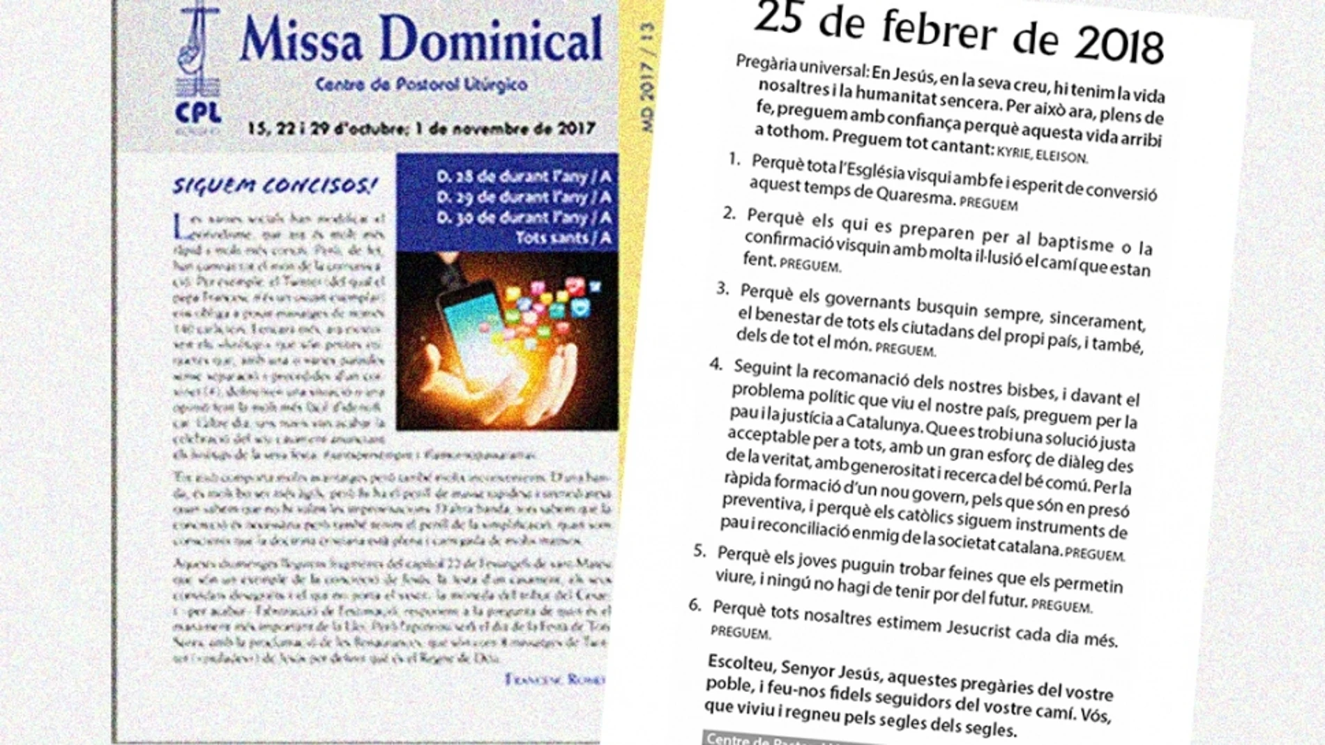 «Misa Dominical»' es uno de los materiales litúrgicos con más difusión en Cataluña y sus textos son utilizados cada semana en la mayoría de parroquias.