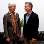 Christine Lagarde, gerente del FMI, y el presidente argentino Mauricio Macri el pasado mes de marzo