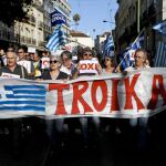 Protestas en Lisboa contra la troika y a favor del "no"en Grecia