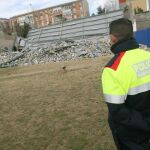 Imagen del polideportivo de San Boi, donde murieron siete personas