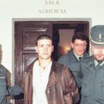 El asesino, tras prestar declaración en la Audiencia Provincial de Guadalajara