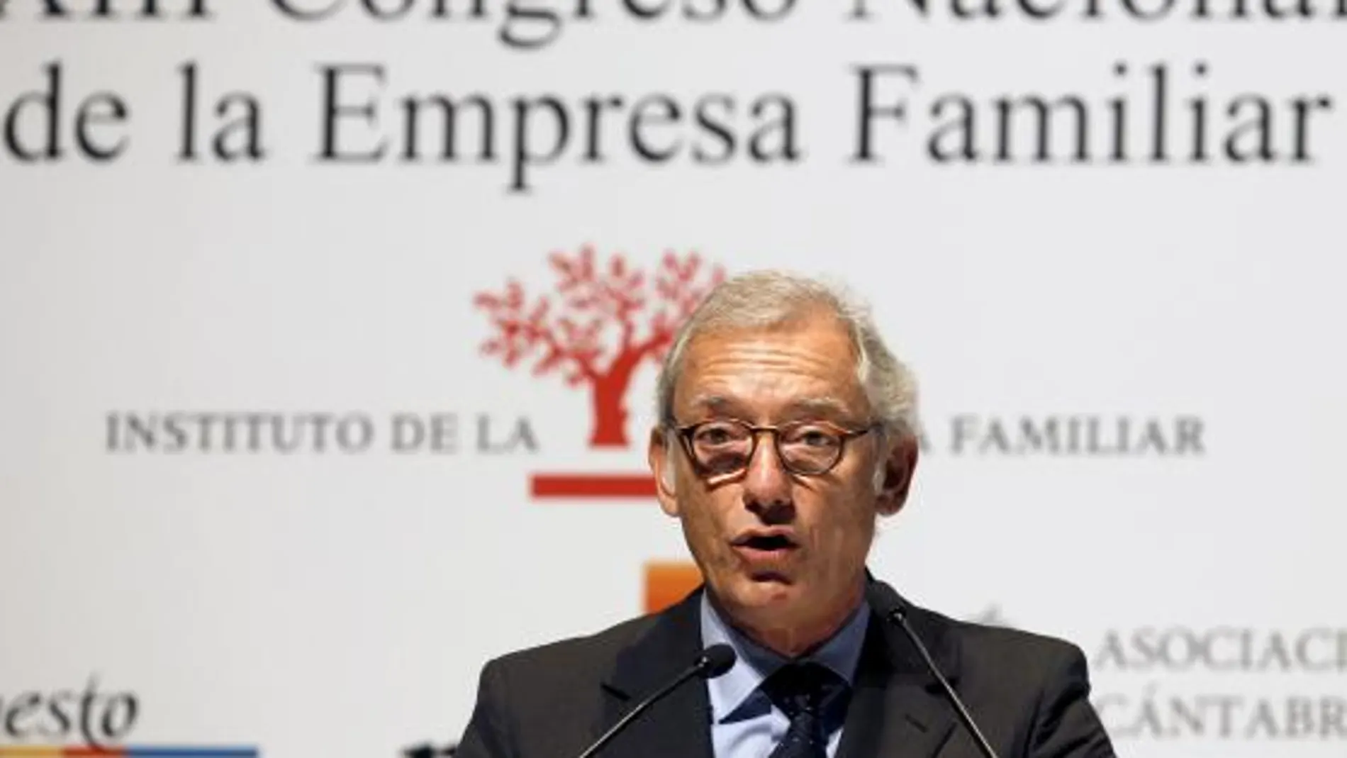 El presidente del Instituto de la Empresa Familiar Isak Andic, durante su intervención en el XIII Congreso de Empresa Familiar