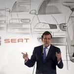 Rajoy, en una visita a la planta de SEAT en Martorell el pasado mes de septiembre.