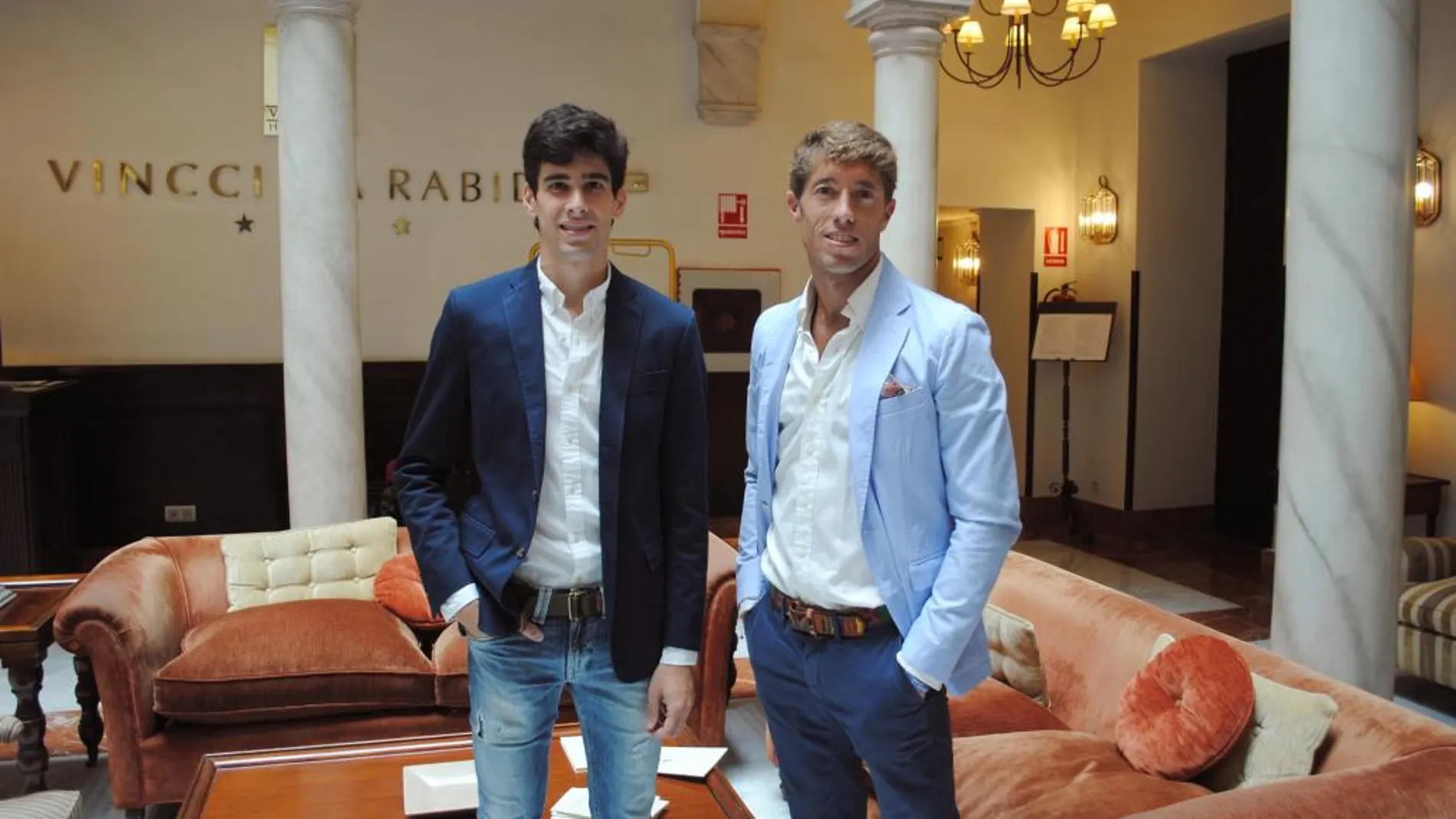 López Simón y Escribano, esta mañana, en el Hotel Vincci La Rábida de Sevilla
