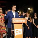 El candidato a la presidencia del gobierno por Ciudadanos, Albert Rivera, durante el acto de inicio de campaña