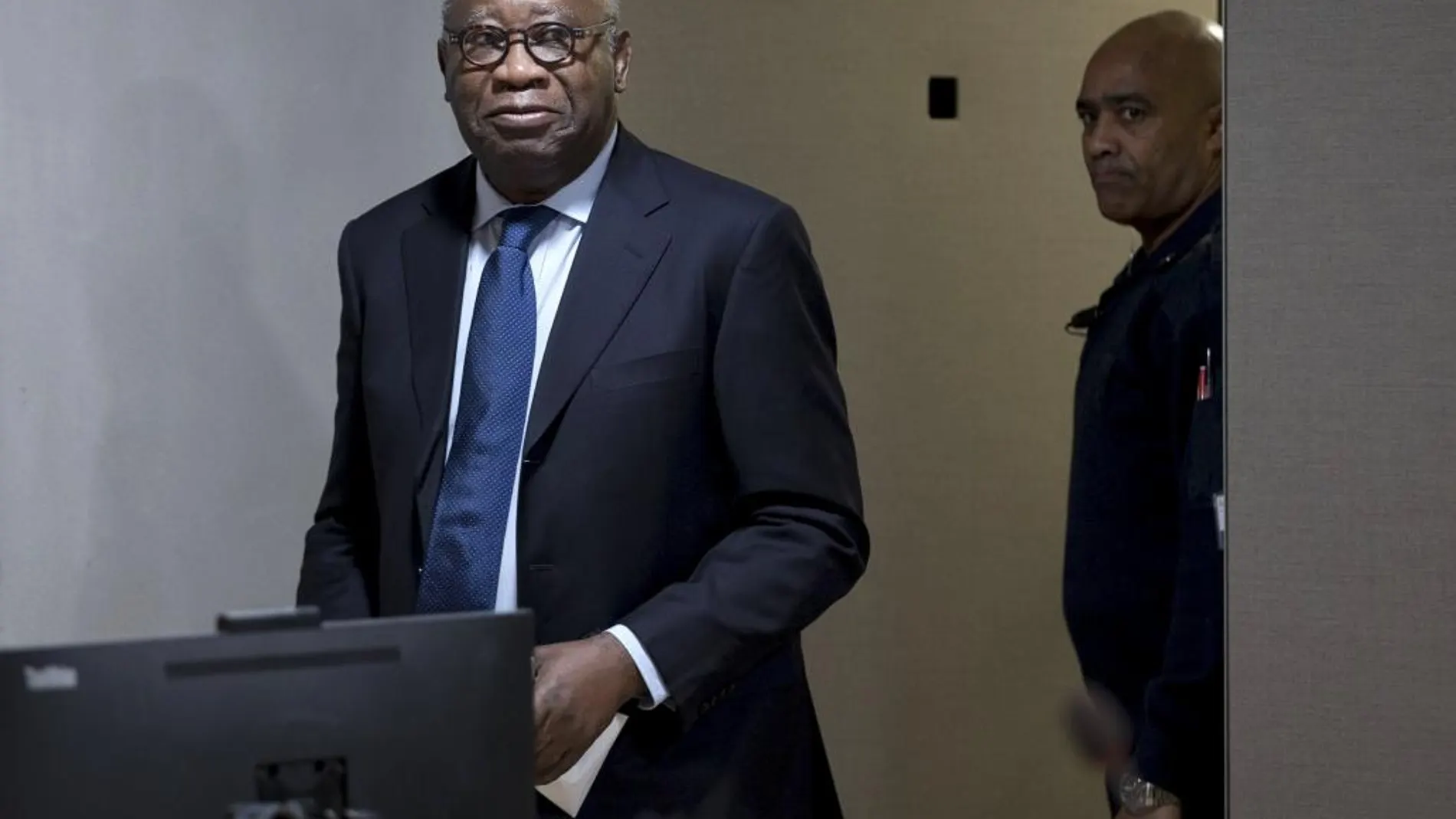 El ex presidente Laurent Gbagbo a su llegada al tribunal