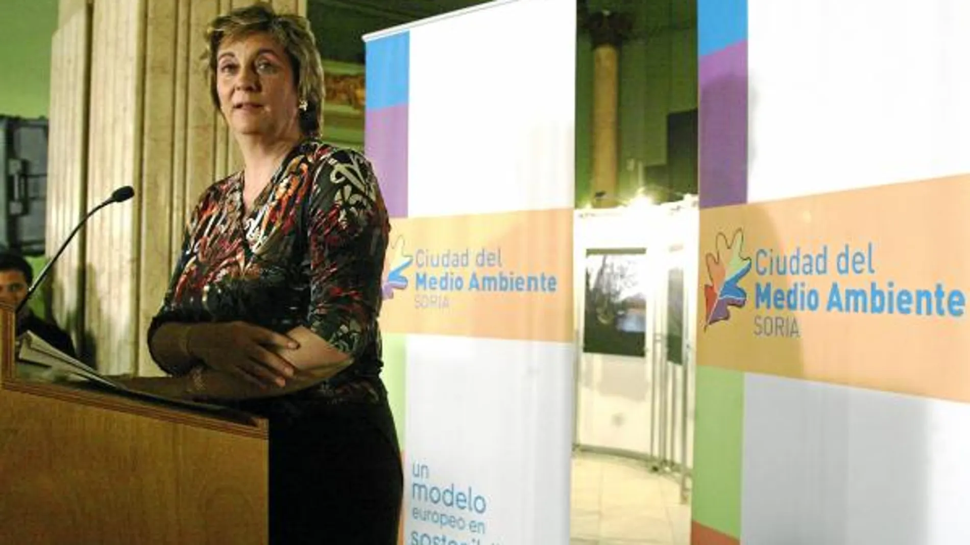 María Jesús Ruiz durante la presentación del proyecto de la Ciudad del Medio Ambiente en Madrid