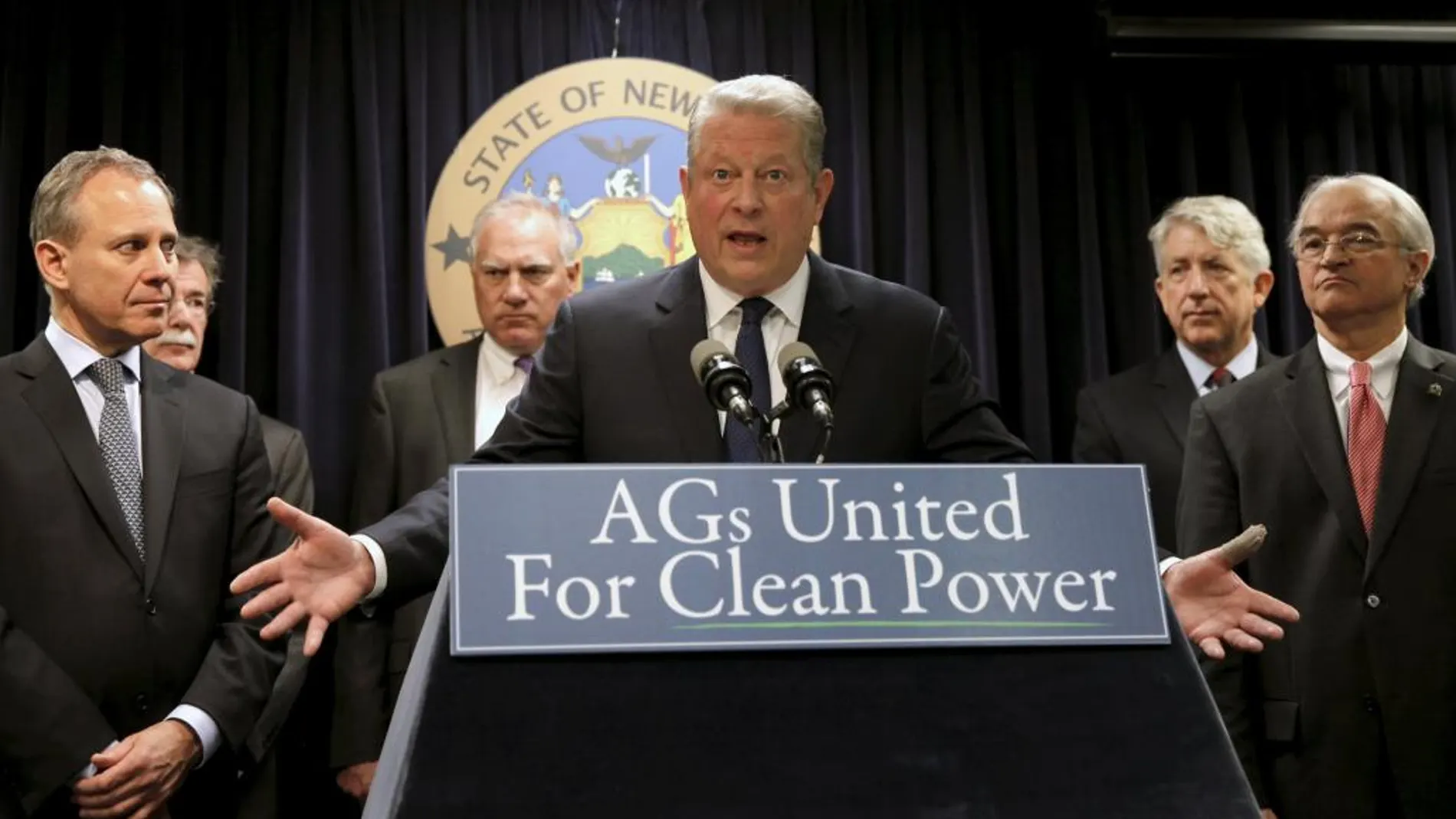 Al Gore, durante la presentación de la campaña