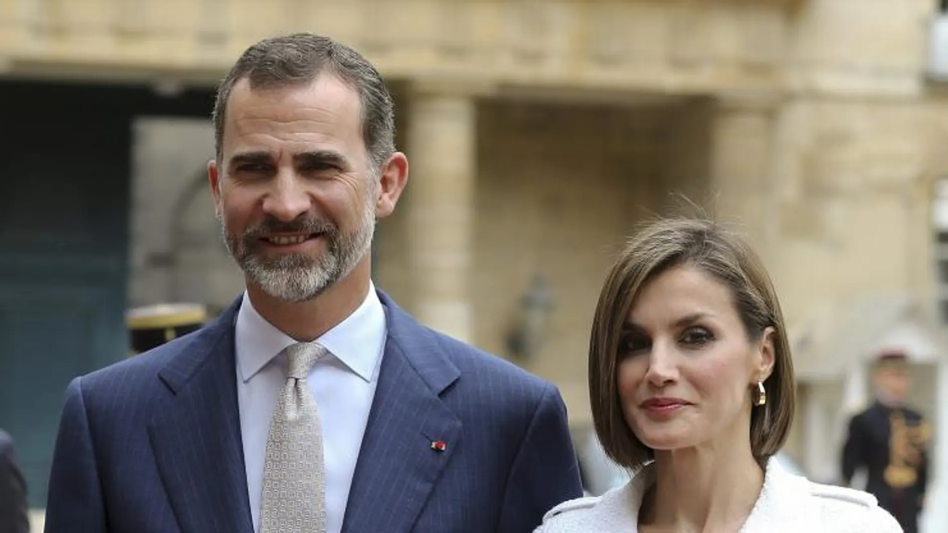Los reyes Felipe y Letizia durante su visita a Francia