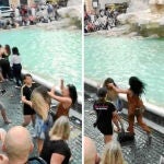 La Policía italiana tuvo que intervenir en el altercado que se originó en la Fontana di Trevi por un simple «selfie»