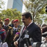 El presidente de Venezuela, Nicolás Maduro, sale de la sede de Naciones Unidas