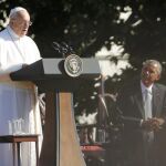 El Papa en su discurso en la bienvenida oficial al país que le ofrece la Casa Blanca
