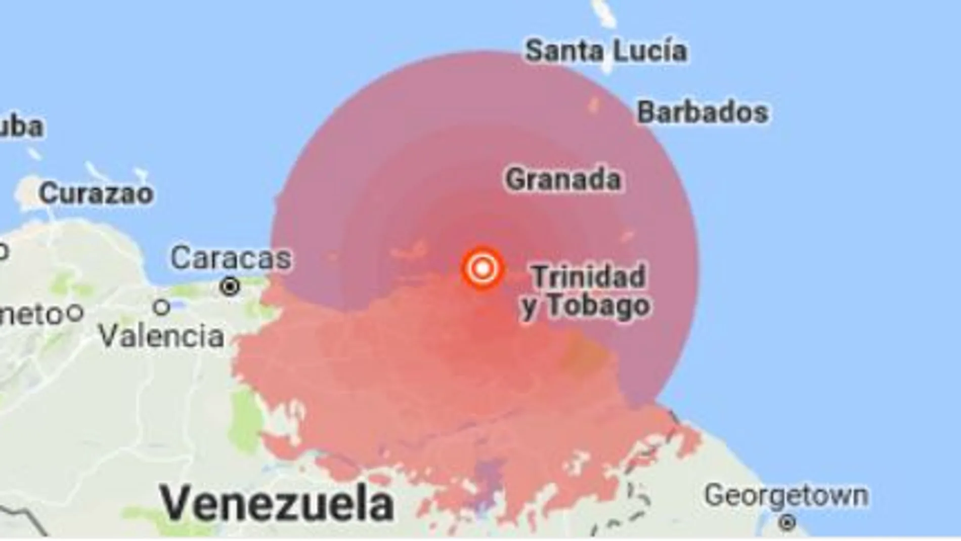 El epicentro se ha fijado a 21 kilómetros al noroeste de Yaguaraparo, en el estado venezolano de Sucre, y a una profundidad de 123 kilómetros