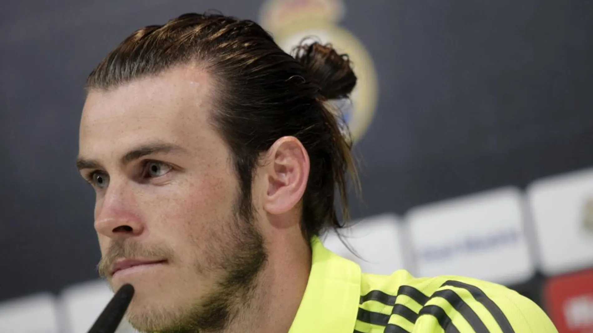 Gareth Bale durante la rueda de prensa