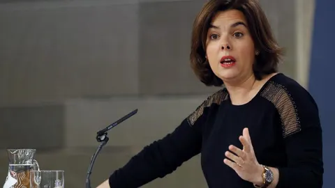 La vicepresidenta del Gobierno, Soraya Sáenz de Santamaría, el pasado 13 de mayo
