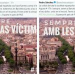 Reproducción de la secuencia de los tuits de Pedro Sánchez