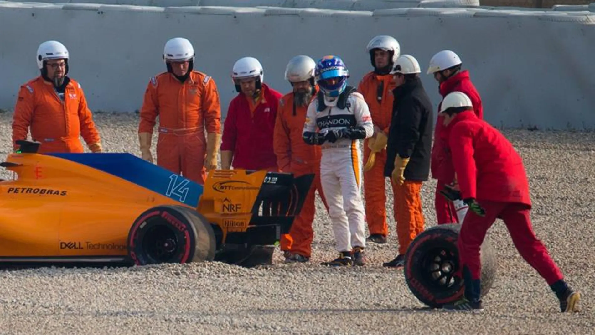 Así fue la salida de pista de Alonso