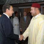 Imagen de archivo de Zapatero con Mohamed VI
