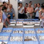Imagen de archivo de la lonja de pescado del puerto de Valencia