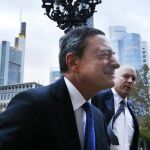 Mario Draghi a su llegada a Francfort