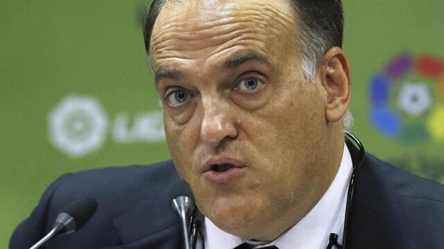 El presidente de la Liga de Fútbol Profesional (LFP), Javier Tebas,