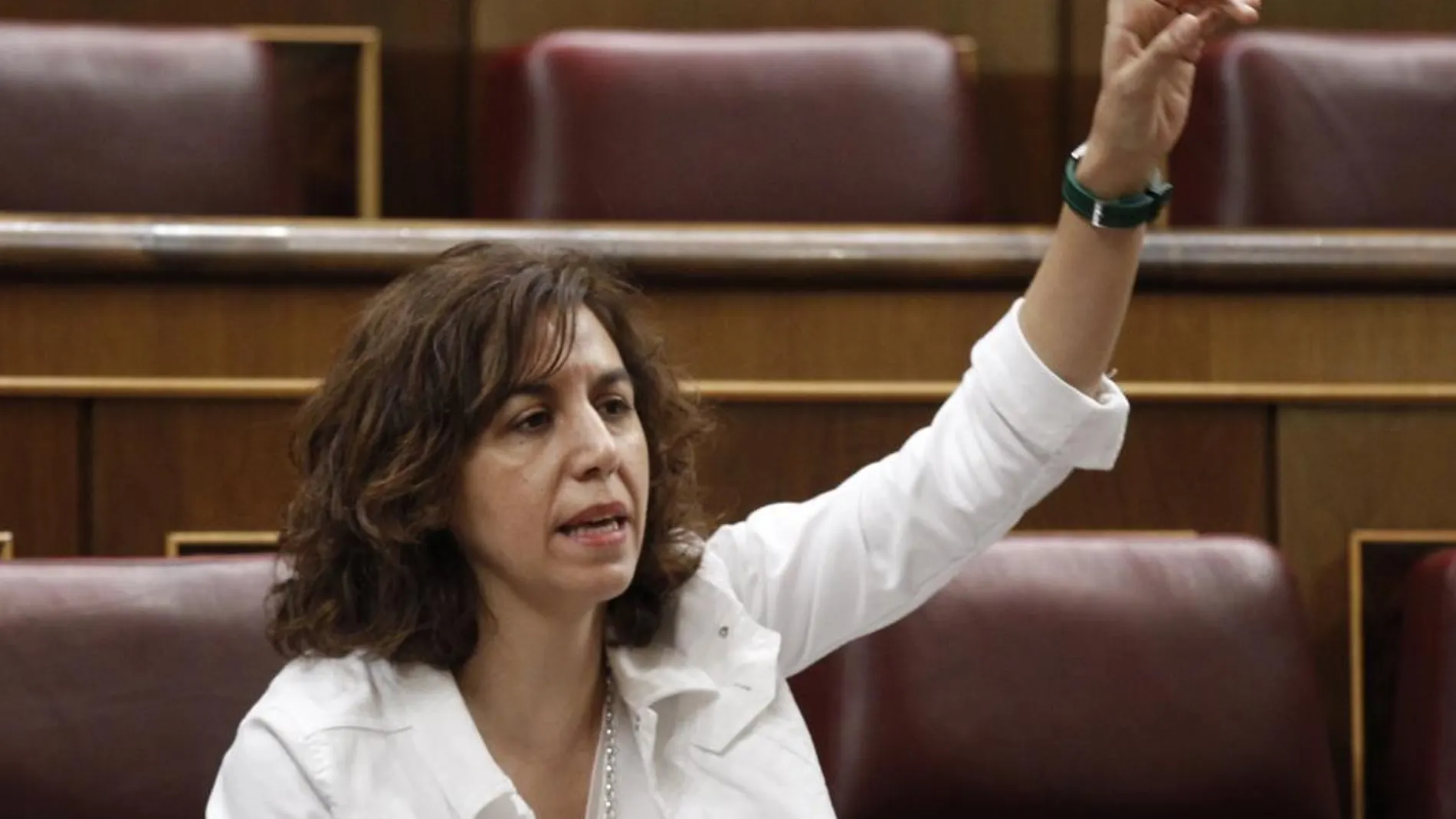 La ya exdiputada de UPyD Irene Lozano en el Congreso de los Diputados