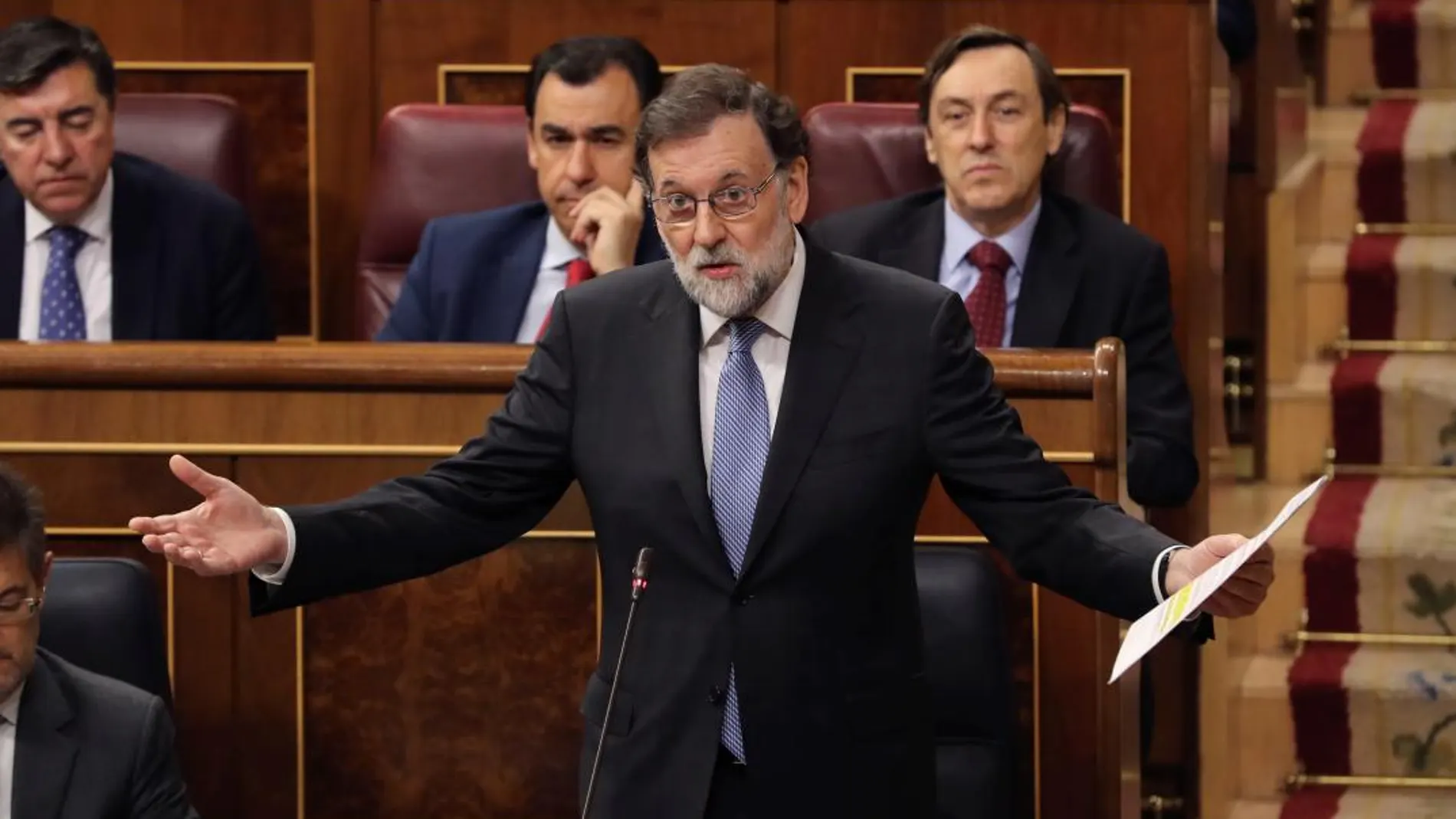 Mariano Rajoy, durante la sesión de control al Gobierno/Efe