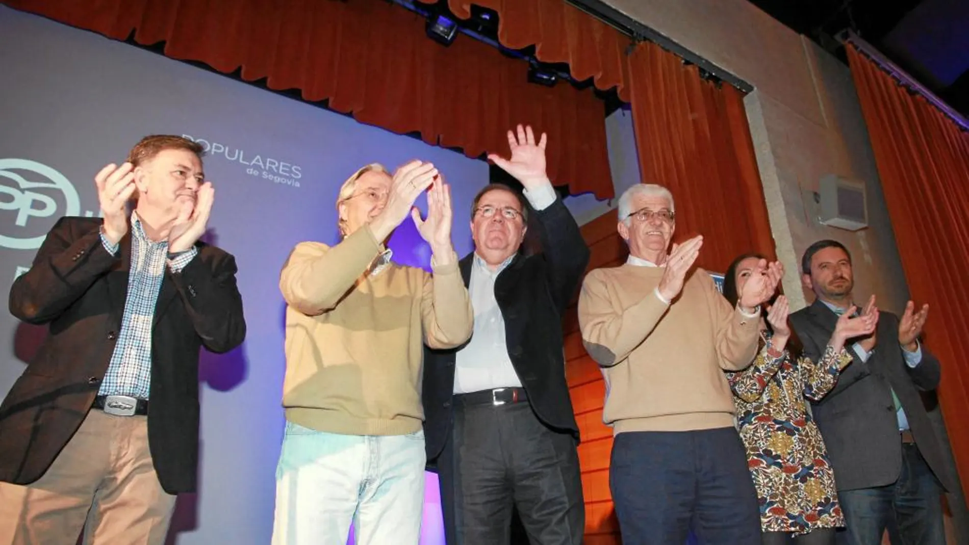 El presidente Juan Vicente Herrera y Francisco Vázquez, arropan a los candidatos al Congreso y al Senado por Segovia