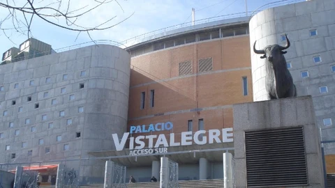 Acceso a la plaza de toros de Vistalegre