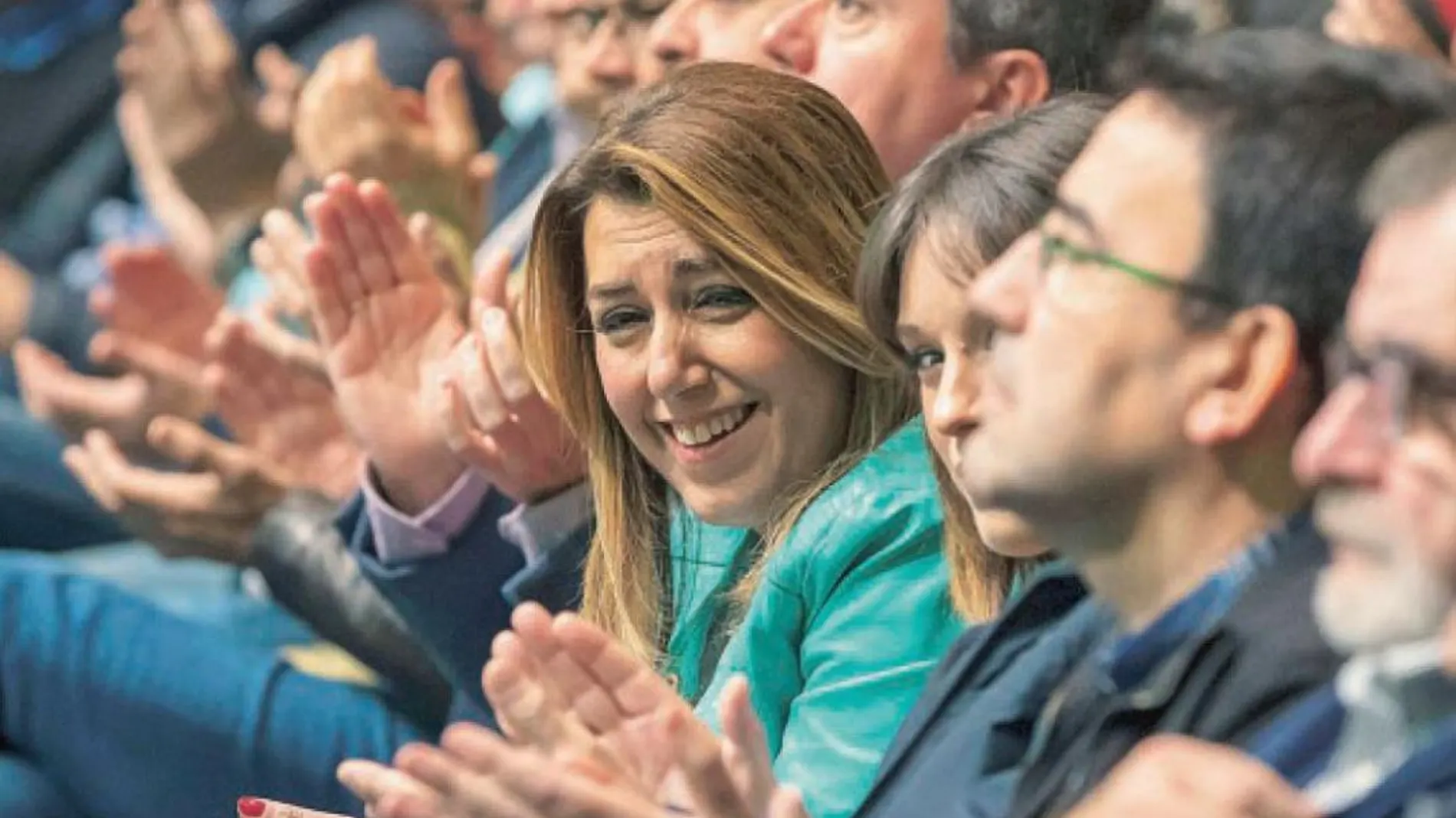 Susana Díaz reivindicó ayer, en el mitin político de celebración del Día de Andalucía