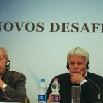 Felipe González y Luiz Inácio Lula da Silva participanen el Seminario "Nuevos desafíos de la democracia", en Sao Paulo (Brasil)