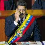 Nicolás Maduro, ayer, en Caracas