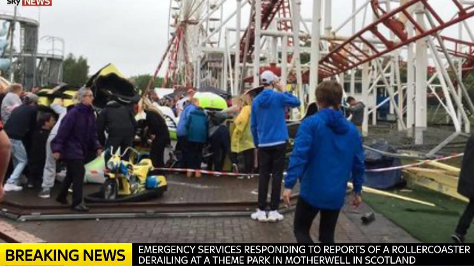 Imagen del accidente publicada por Sky News