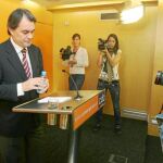 El líder de CiU, Artur Mas, niega la existencia de pruebas que acrediten la presunta financiación irregular