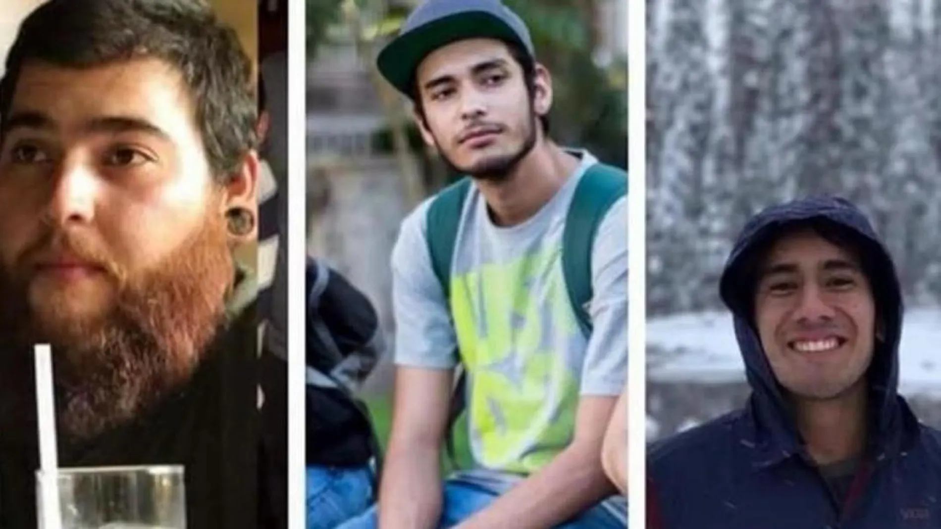 Imagen de los tres estudiantes mexicanos desaparecidos