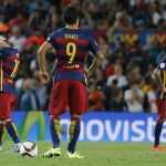 Lionel Messi, izquierda ,se lamenta tras el gol del Athletic de Bilbao