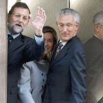 Mariano Rajoy junto al senador del PP en Navarra José Ignacio Palacios