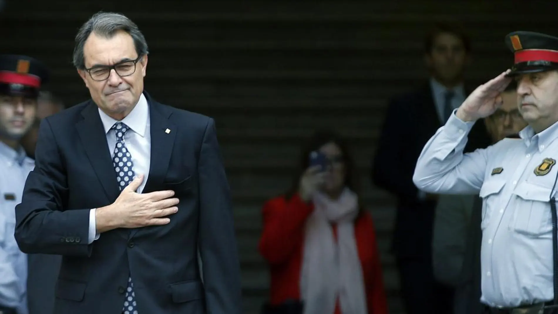 El presidente de la Generalitat, Artur Mas, a su llegada al Tribunal Superior de Justicia de Cataluña (TSJC)