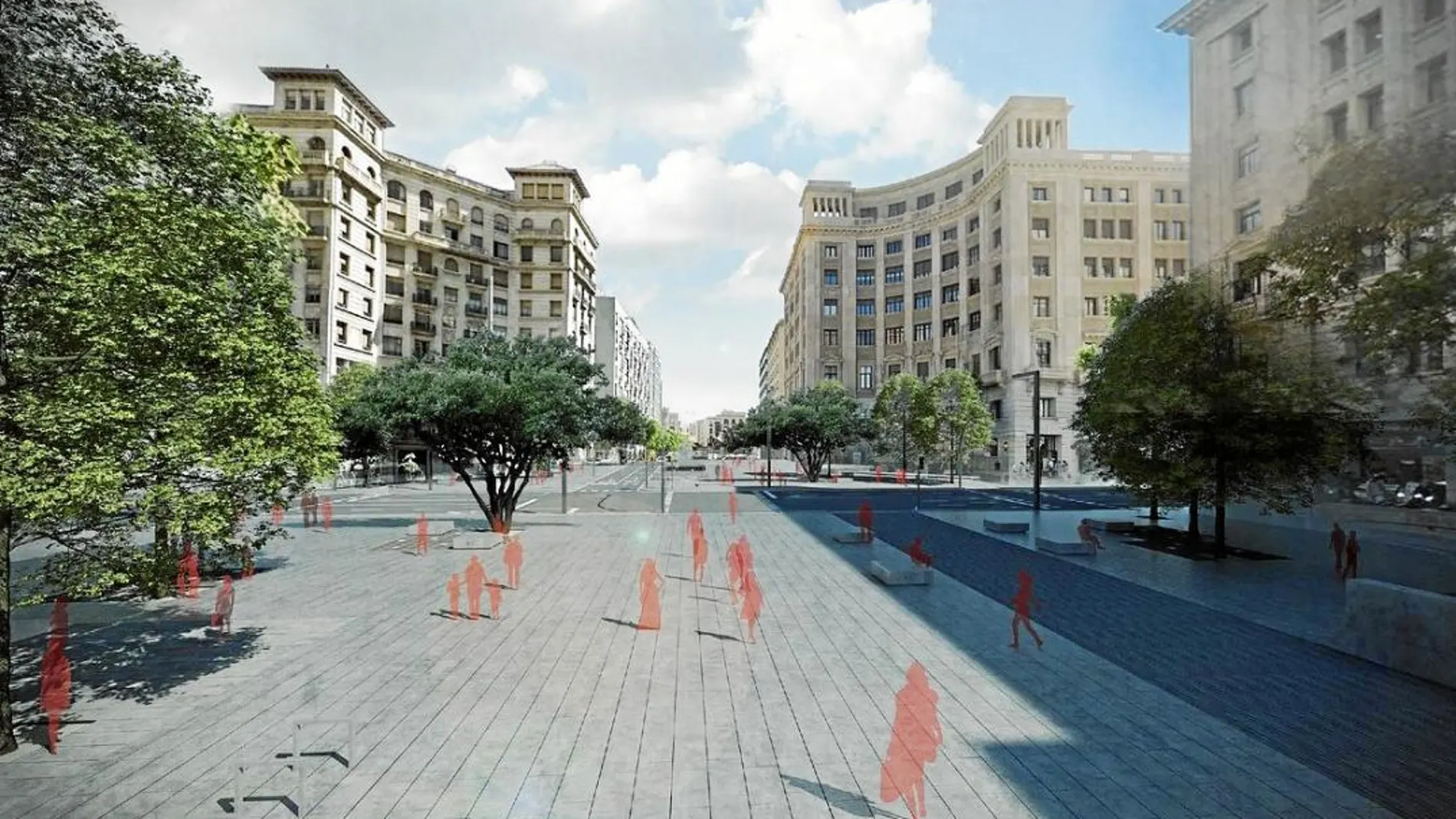 La plaza Antoni Maura sufrirá grandes modificaciones que enfrentan a comerciantes y Ayuntamiento / EFE