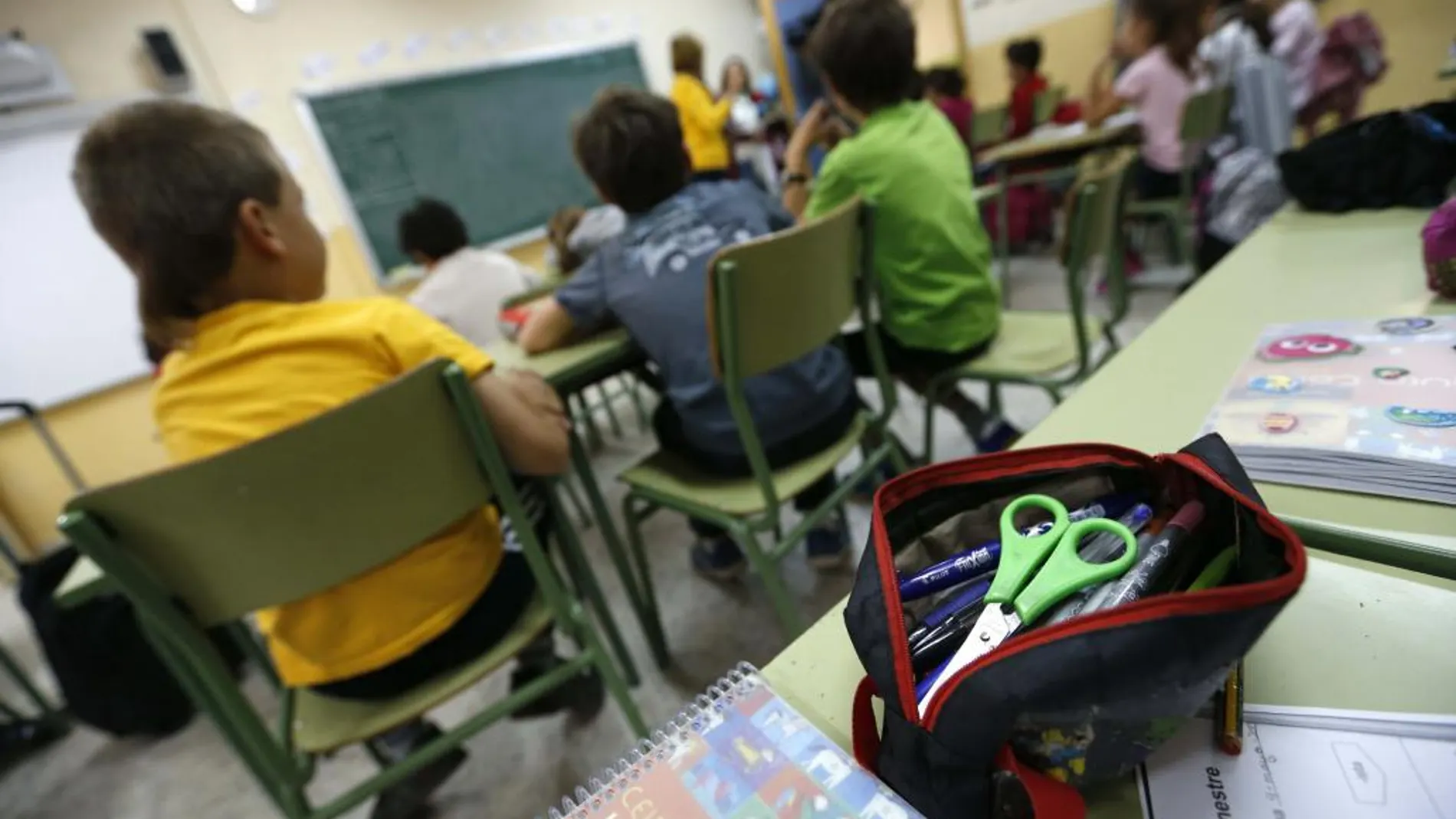 Vista de una clase del Colegio Joaquín Costa de Madrid.