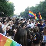 Participantes en la manifestación del Orgullo Gay celebrada en Madrid