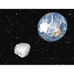 Simulación del paso del asteroide realizada por la NASA