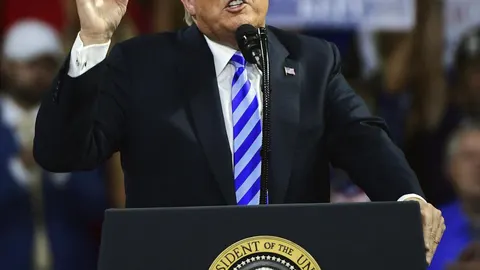 Donald Trump, ayer el Charleston/Foto: Ap