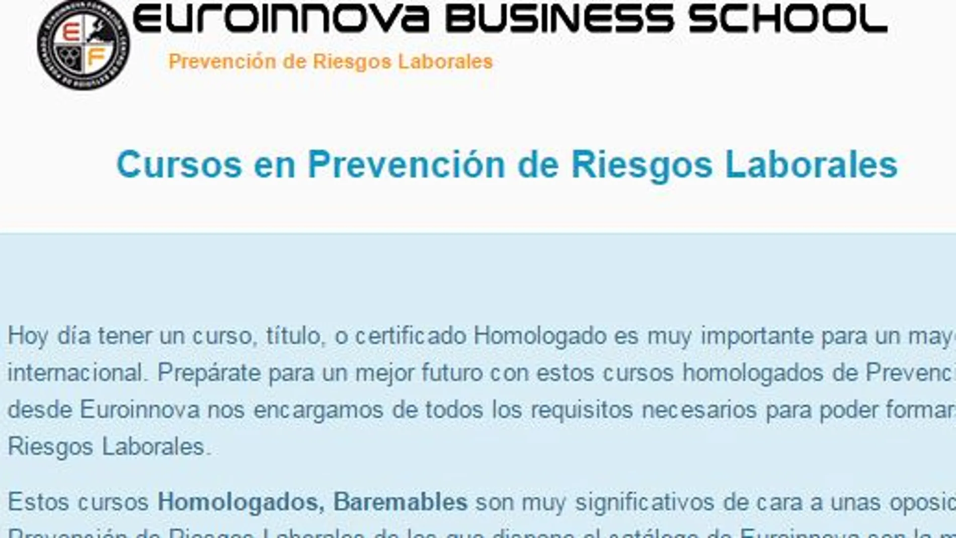 Curso de Prevención de Riesgos Laborales