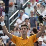 Novak Djokovic, clebra la victoria sobre Jeremy Chardy