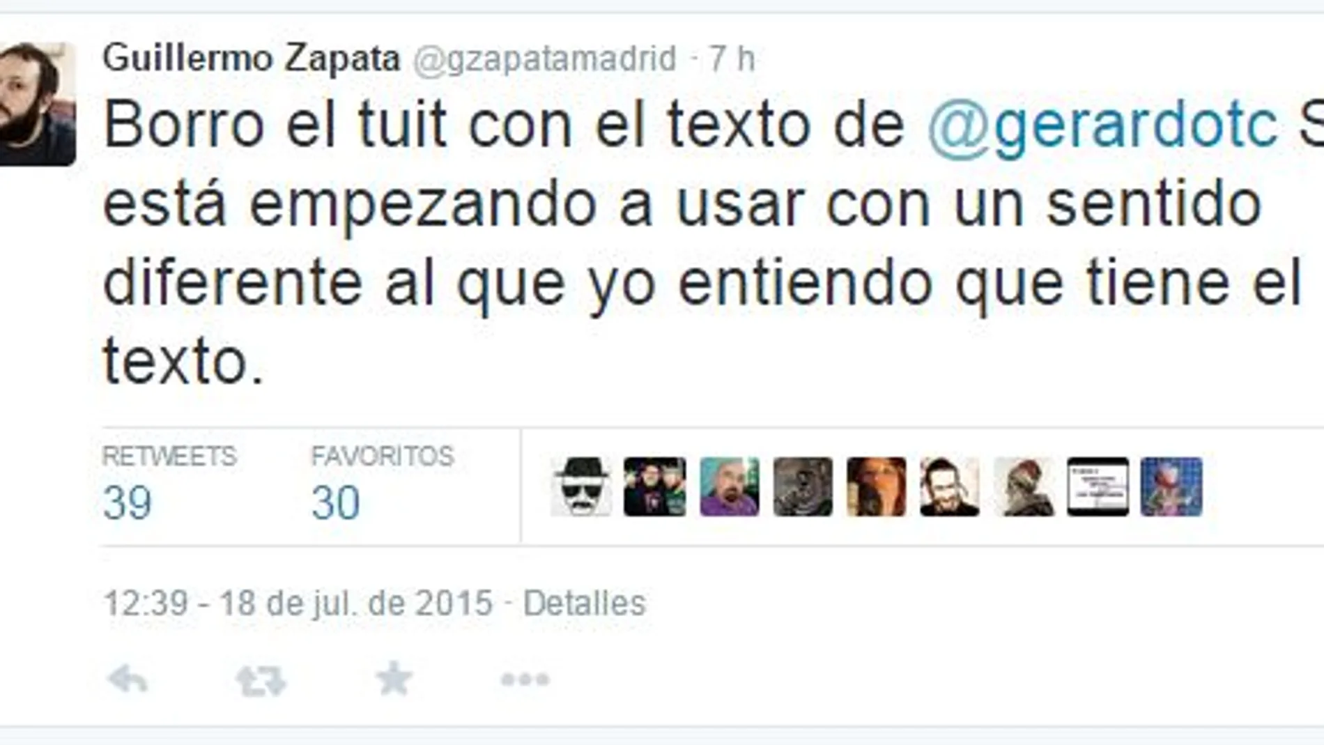 Zapata retuitea un artículo en el que se compara a Schäuble con el nazi Eichman
