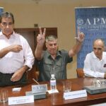 Algunos de los disidentes cubanos llegados a España (i-d) Omar Rodríguez, Julio César Gálvez, Ricardo González, José Luis García Paneque y Lester González