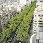 Vista del tramo de la Diagonal, desde Francesc Macià, que se quiere reformar