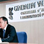 El conseller de Hacienda y Administración Pública, Juan Carlos Moragues, ayer durante la presentación de la cifra de déficit