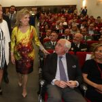 Virginia Barcones llega a la toma de posesión junto a su antecesora, María José Salgueiro